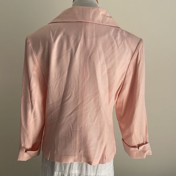 Suit jacket light peach three button by Newport News style works women’s 10 - Picture 6 of 10